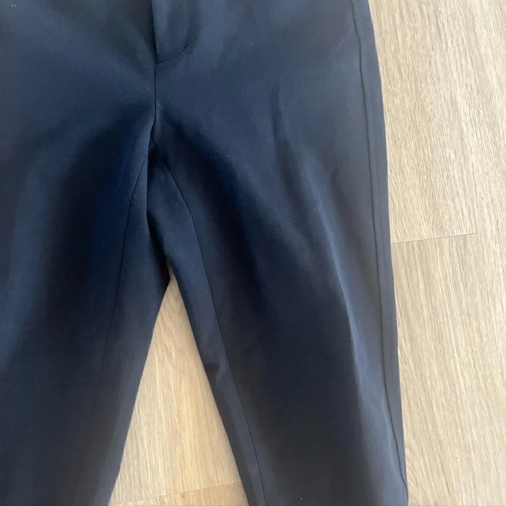 VINCE High Rise Slim Ankle Crop Trouser Black size 2